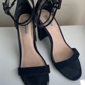 Steve Madden Black Suede Heels